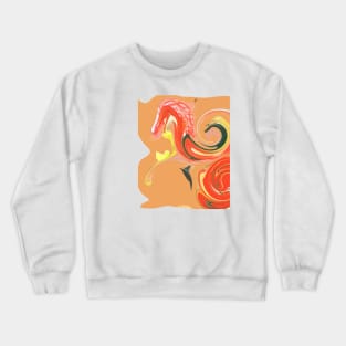A Orange pony Crewneck Sweatshirt